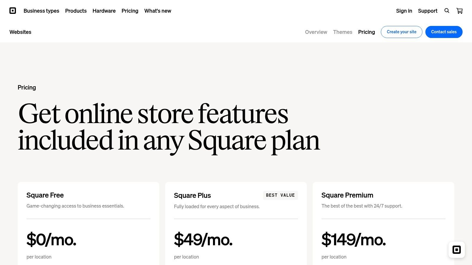 Square Online (by Square/Block)