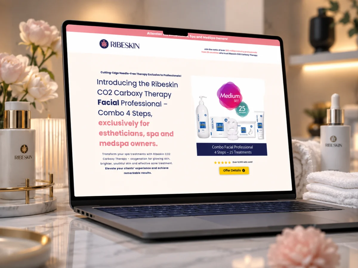 Ribeskin USA funnel — landing page