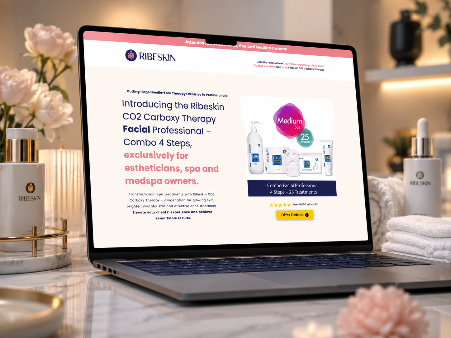 Ribeskin USA funnel — landing page